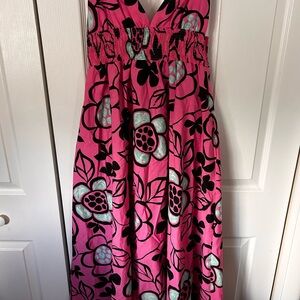 Zara Pink Floral Maxi Dress with pockets